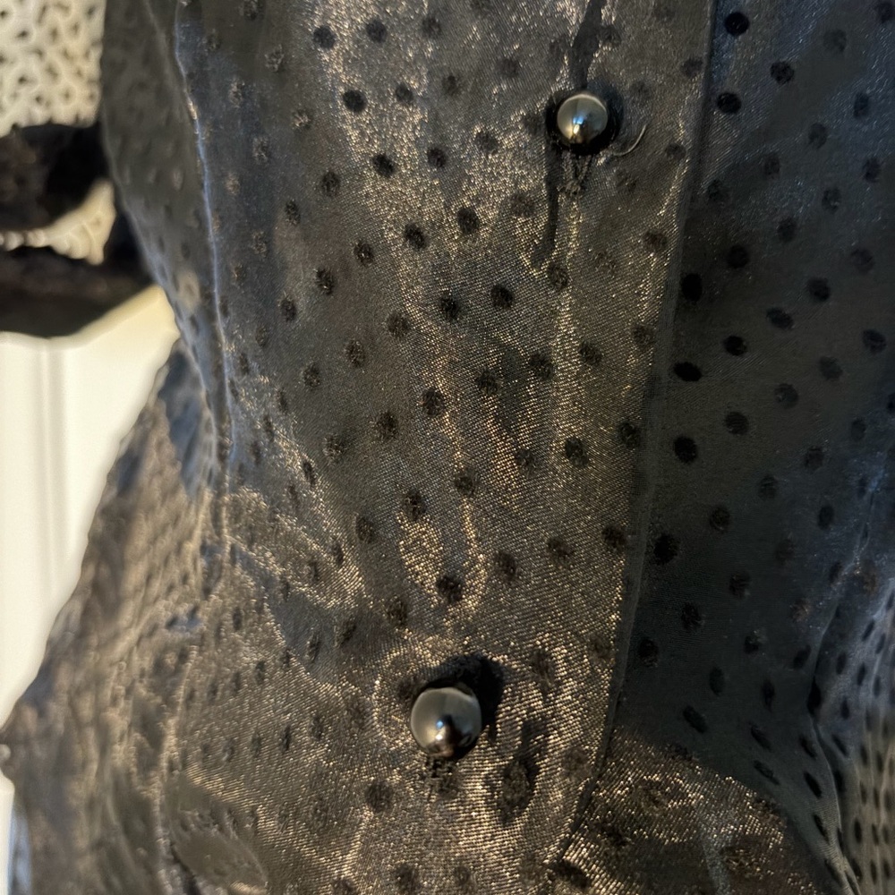 Black Polka Dot Sheer Blouse. 
NWOT - Picture 6 of 8